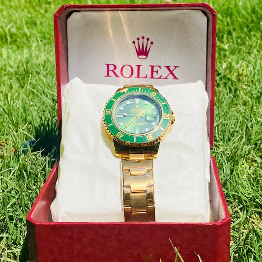 RLX  Submariner Gold with Green Dial price in Pakistan