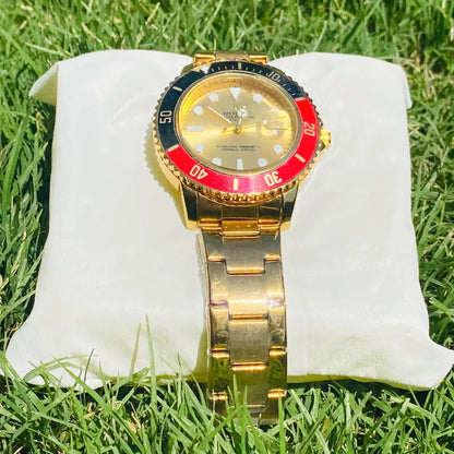 RLX Submariner golden gray dial with black & red bezel in Pakistan