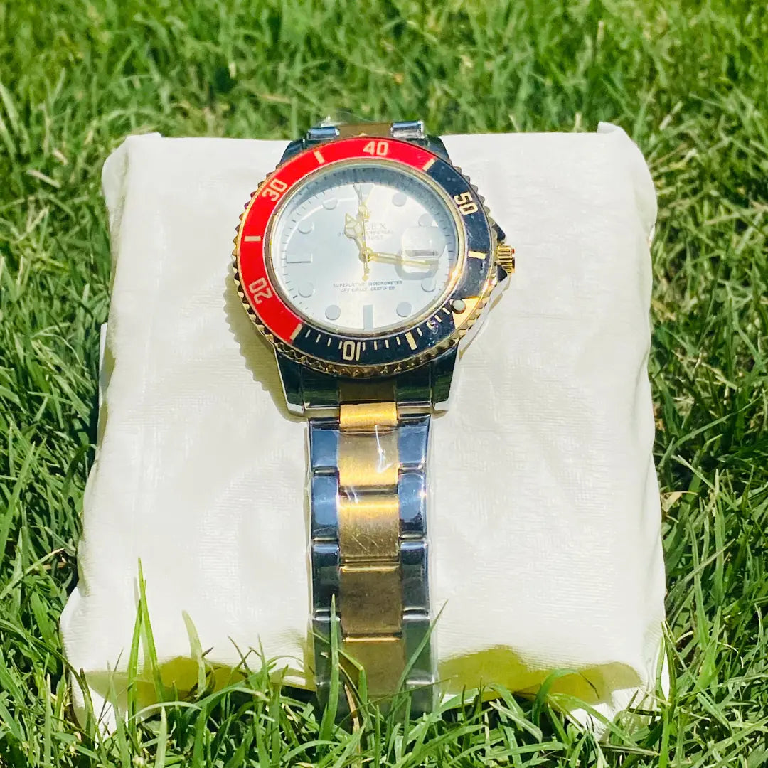 Rolex Two Tone + Gray Dial with red & black bezel price in pakistan