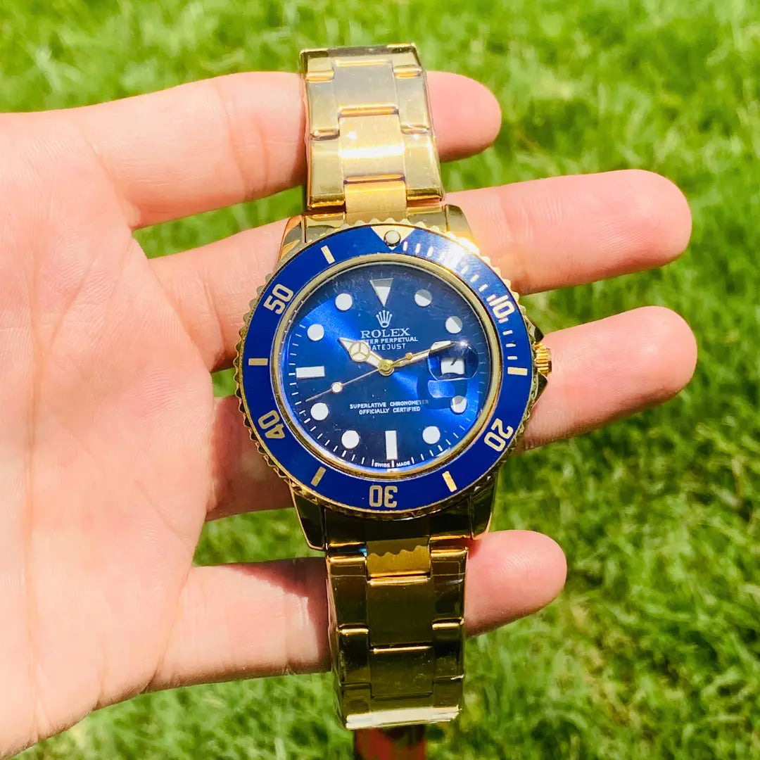 Rolix two tone blue dial watch price